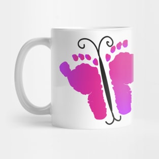 Baby footprints and butterfly Mug